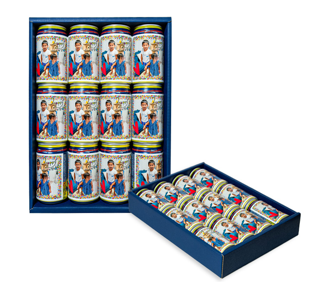 高級感あふれる紙製の化粧箱に入れて包装紙でラッピングするお得なスナップチューハイ2本用ギフトラッピング